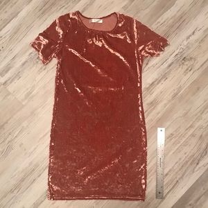 Crushed velvet baby doll dress